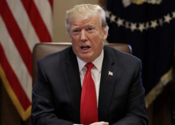 El presidente de los Estados Unidos, Donald Trump, habla durante una reunión de gabinete en la Casa Blanca, el miércoles 2 de enero de 2019, en Washington. (Foto AP / Evan Vucci)