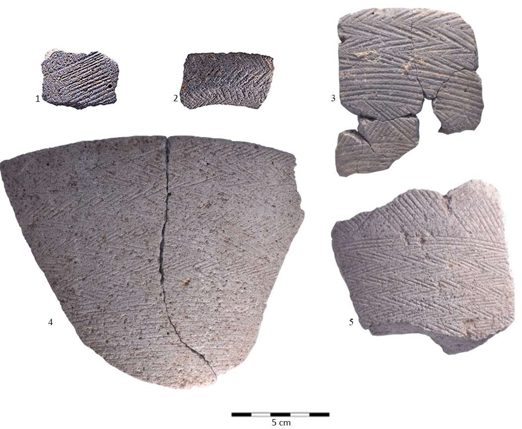 Un ejemplo inusual de cuenco de período calcolítico en el que toda la superficie está cubierta con triángulos. (Equipo de excavación de la Universidad de Haifa)