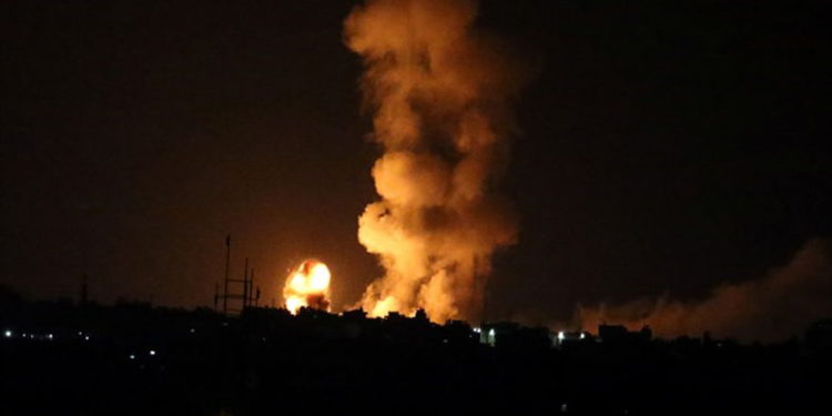Ataque aéreo israelí en Gaza (archivo)