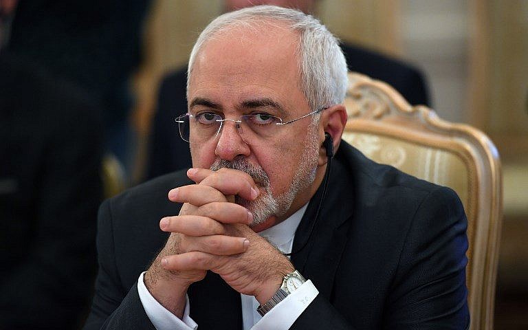 El ministro de Relaciones Exteriores de Irán, Mohammad Javad Zarif, asiste a una reunión de ministros de asuntos exteriores de los estados litorales del Mar Caspio en Moscú el 5 de diciembre de 2017. (AFP PHOTO / Kirill KUDRYAVTSEV)