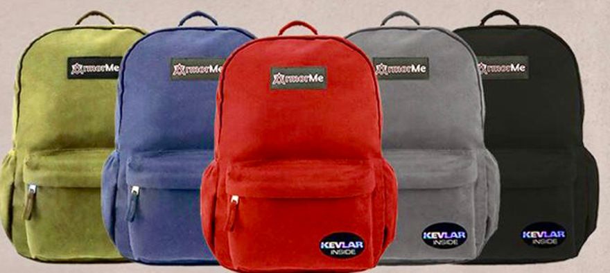 Las mochilas de armorMe. Foto: ArmorMe