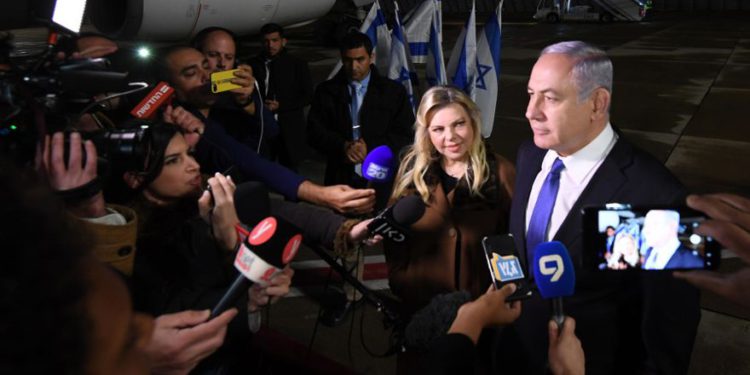 El primer ministro Benjamin Netanyahu en camino a Moscú .. (crédito de foto: GPO)