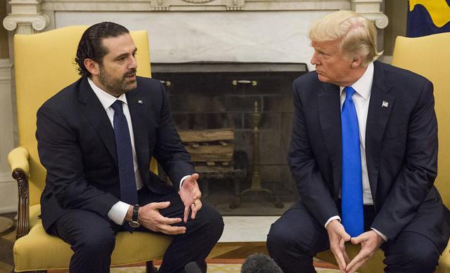 El primer ministro libanés Saad Hariri y Donald Trump en la Casa Blanca (Foto: MCT) (Foto: MCT)