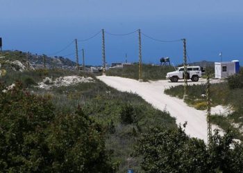 Vista de la frontera entre Israel y el Líbano desde la Galilea occidental de Israel. 25 de abril de 2015. (Nati Shohat / Flash90 / Archivo)