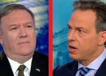 El secretario de Estado de los EE. UU., Mike Pompeo, en la CNN con Jake Tapper. Foto: captura de pantalla.