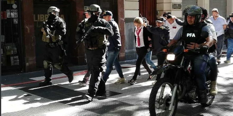 Las fuerzas de seguridad argentinas realizan un simulacro cerca de la embajada israelí en Buenos Aires, 3 de febrero de 2018 (Policía argentina)