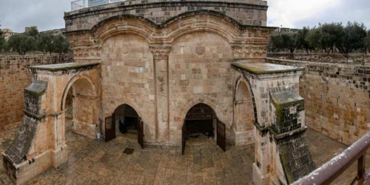 El Golden Gate en el recinto de la mezquita de al-Aqsa en la ciudad vieja de Jerusalén, marzo de 2019. Olivier Fitoussi