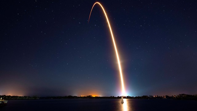 La nave espacial Beresheet durante el lanzamiento en Florida (Foto: spaceX)