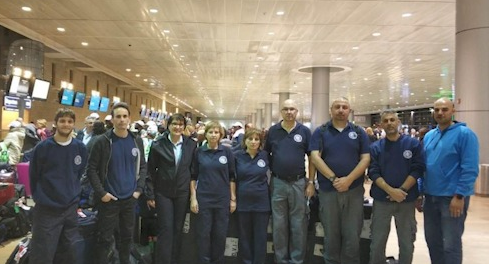 El equipo de expertos forenses de la policía se prepara para irse a Etiopía el 18 de marzo de 2019. (Policía de Israel)