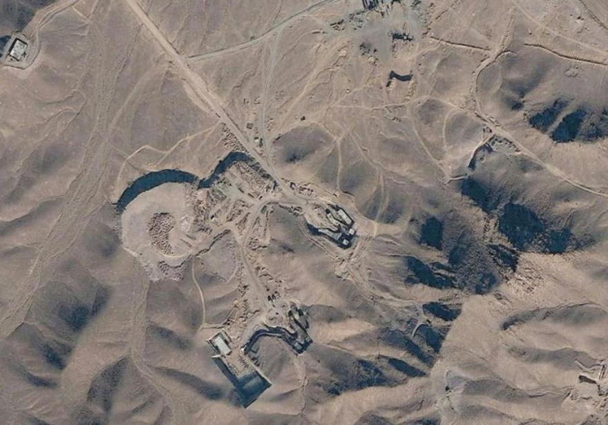 Vista satelital de la planta nuclear de Fordow en Irán.