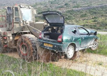 Coche usado en ataque embestido el 4 de marzo de 2019. TPS