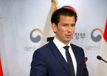 El canciller austriaco Sebastian Kurz habla en una conferencia de prensa en Seúl, Corea del Sur, el 14 de febrero de 2019. Foto: Reuters / Kim Hong-Ji / Pool / File.
