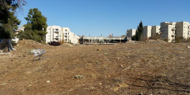 El sitio de Jerusalem anteriormente conocido como Allenby Barracks a finales de 2016 (Raphael Ahren / TOI)