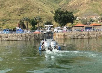 La policía naval realizó una búsqueda de adolescentes desaparecidos en el Mar de Galilea el 25 de abril de 2019 (Unidad del Portavoz de la Policía)