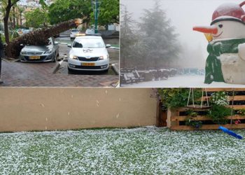 Nieve en Hermón, vientos huracanados, granizo y truenos en Israel durante la Pascua