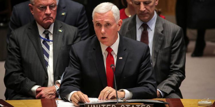 Mike Pence pidió a la ONU que reconozca a Juan Guaidó de Venezuela