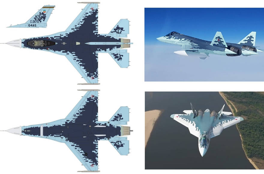 EE. UU. presenta al F-16 pintado con colores basados en el Su-57 de Rusia