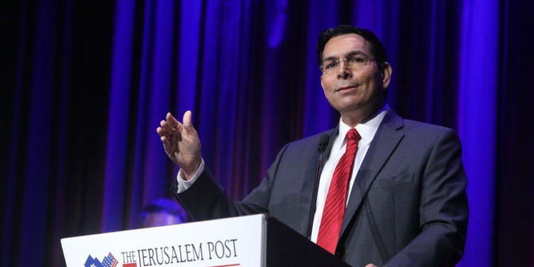 El embajador de Israel en la ONU, Danny Danon, habla en la Conferencia Anual de Jerusalem Post en Nueva York. (Crédito de la foto: MARC ISRAEL SELLEM / THE JERUSALEM POST)