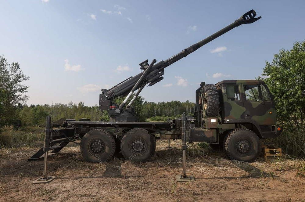 Arma automotriz experimental del Ejército de los EE. UU. vista en Northern Strike 19