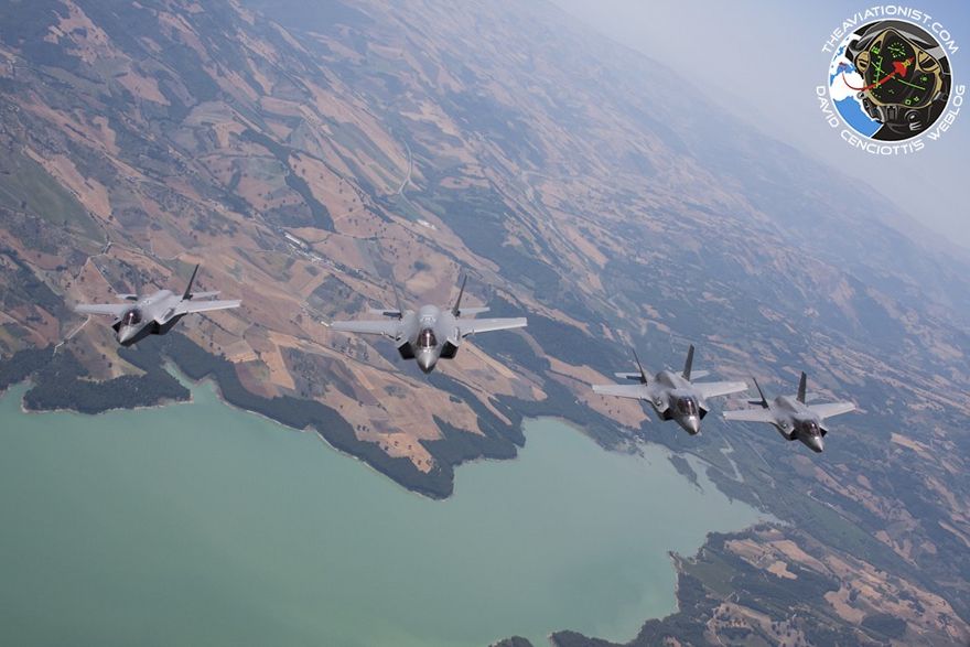 Los F-35 italianos y británicos volaron juntos por el sur de Italia antes de recuperarse a Amendola el 2 de julio de 2019. (Todas las imágenes, Autor a menos que se indique lo contrario).