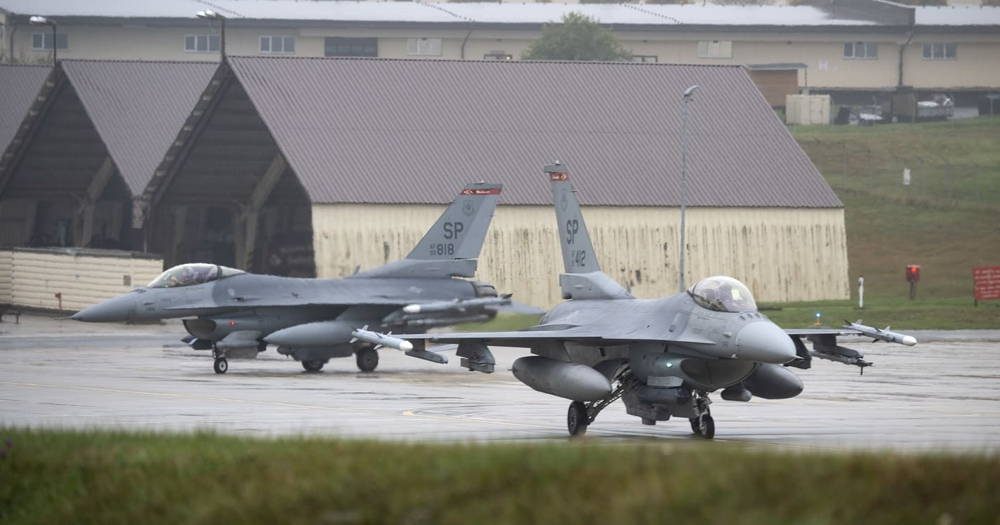 Cazas F-16 de la Fuerza Aérea de EE.UU. participaron en entrenamiento aéreo en Alemania