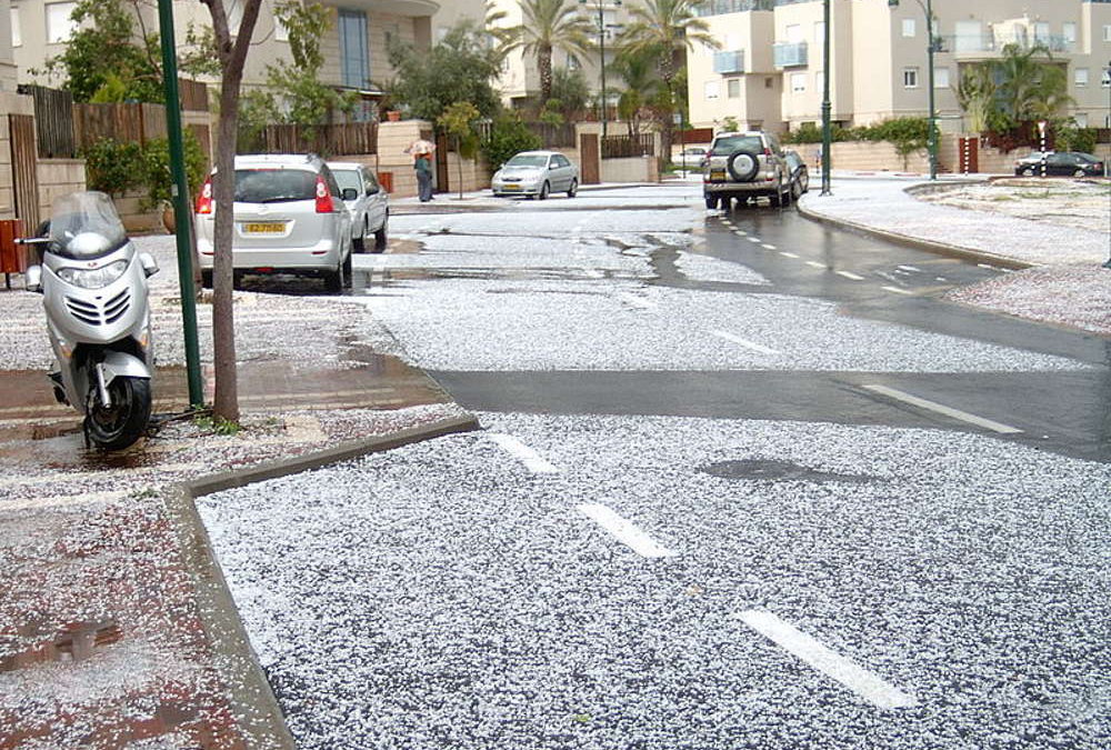 Lluvia y granizo durante el fin de semana en Israel