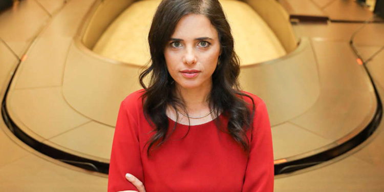 Ayelet Shaked: Es nuestra obligación aplicar la soberanía