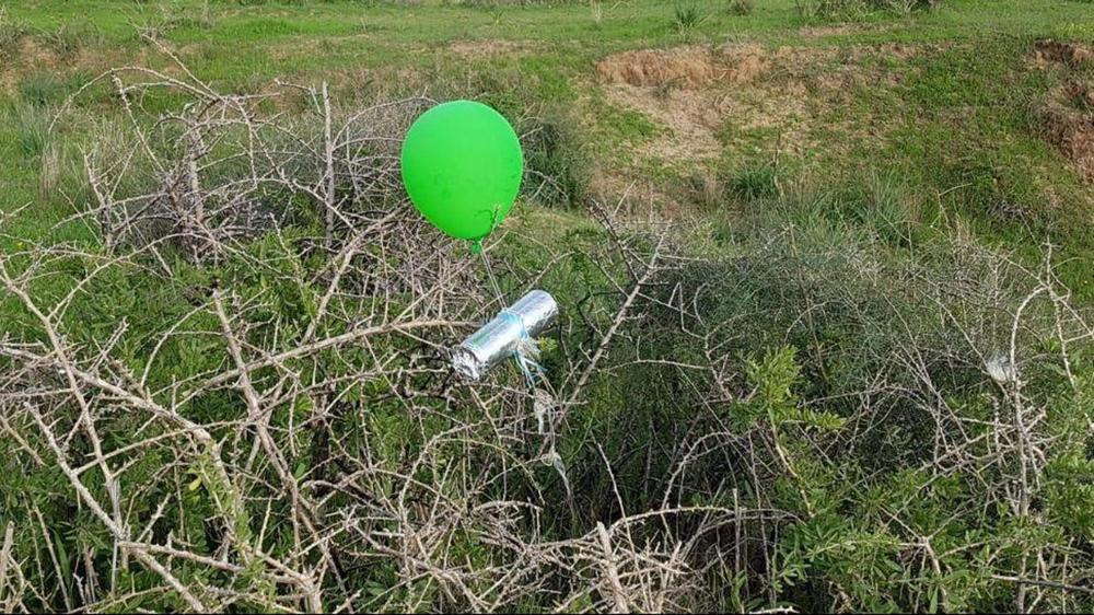 Globo con dispositivo explosivo enviado desde Gaza ( Foto: Consejo regional de Eshkol )
