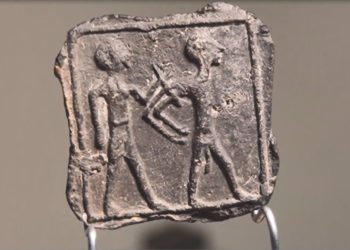 Sello de hace 3.500 años que representa la lucha de poderes hallado cerca de Gaza