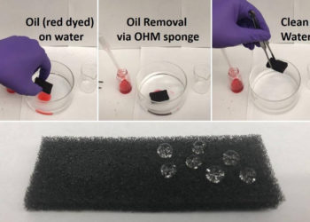 Nueva esponja inteligente absorbe derrames de petróleo en el agua