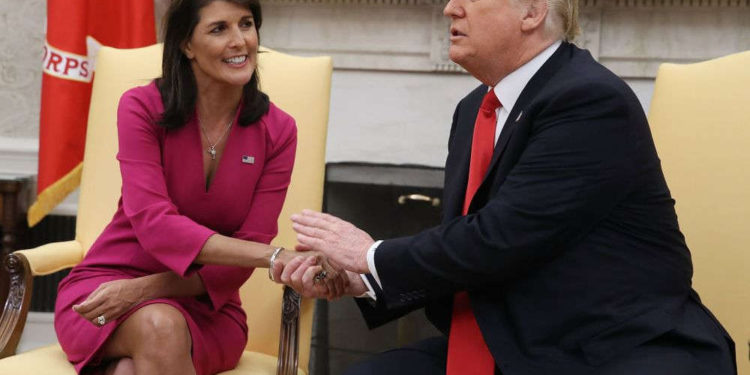 Nikki Haley: No me presentaré a la presidencia si lo hace Trump