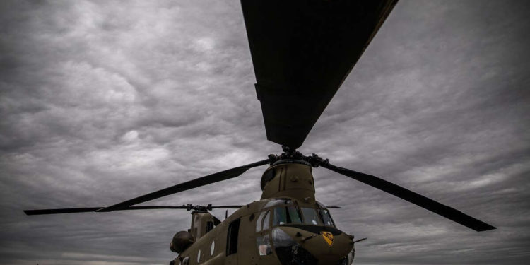 Nuevo helicóptero CH-47F de Singapur en las instalaciones de Boeing