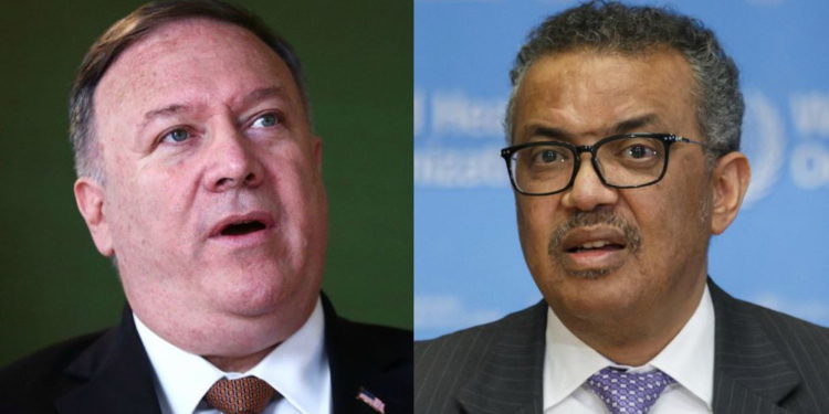 Jefe de la OMS rechaza acusasiones de Pompeo sobre su relación con China