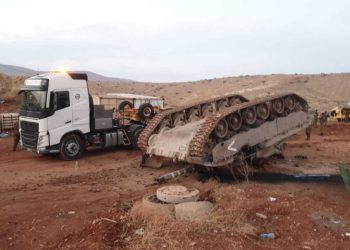 Se volcó un tanque Merkava de Israel en el Valle del Jordán