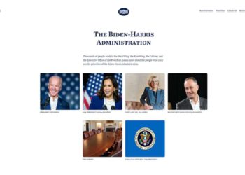 La Casa Blanca pone la "administración Biden-Harris" en su web oficial