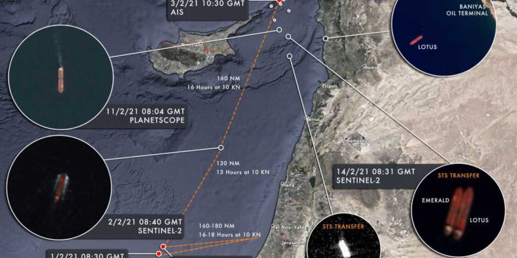 Buque iraní vertió miles de toneladas de petróleo en aguas de Israel