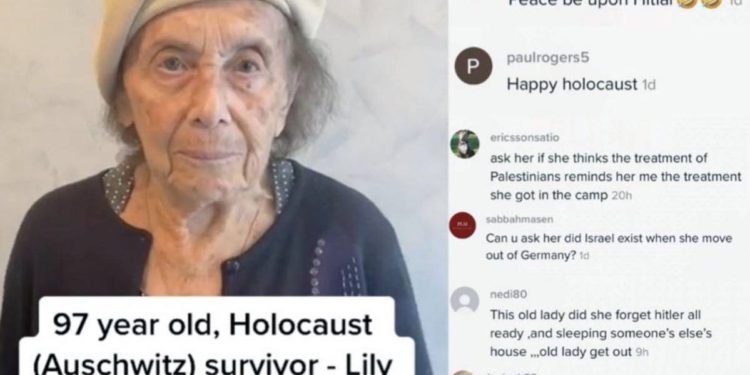 TikTok de superviviente del Holocausto atacado con comentarios antisemitas