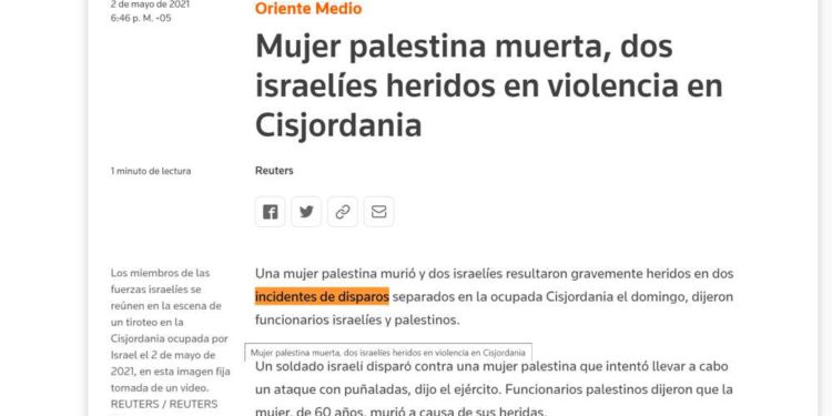 Reuters llamó al ataque terrorista: “incidente de disparos”