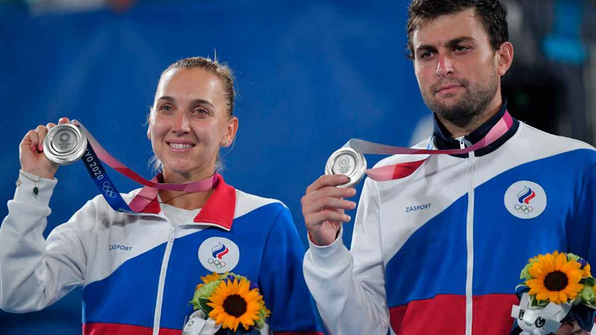 Tokio 2020: Tenista ruso-israelí gana la plata para Rusia en la final de dobles mixtos