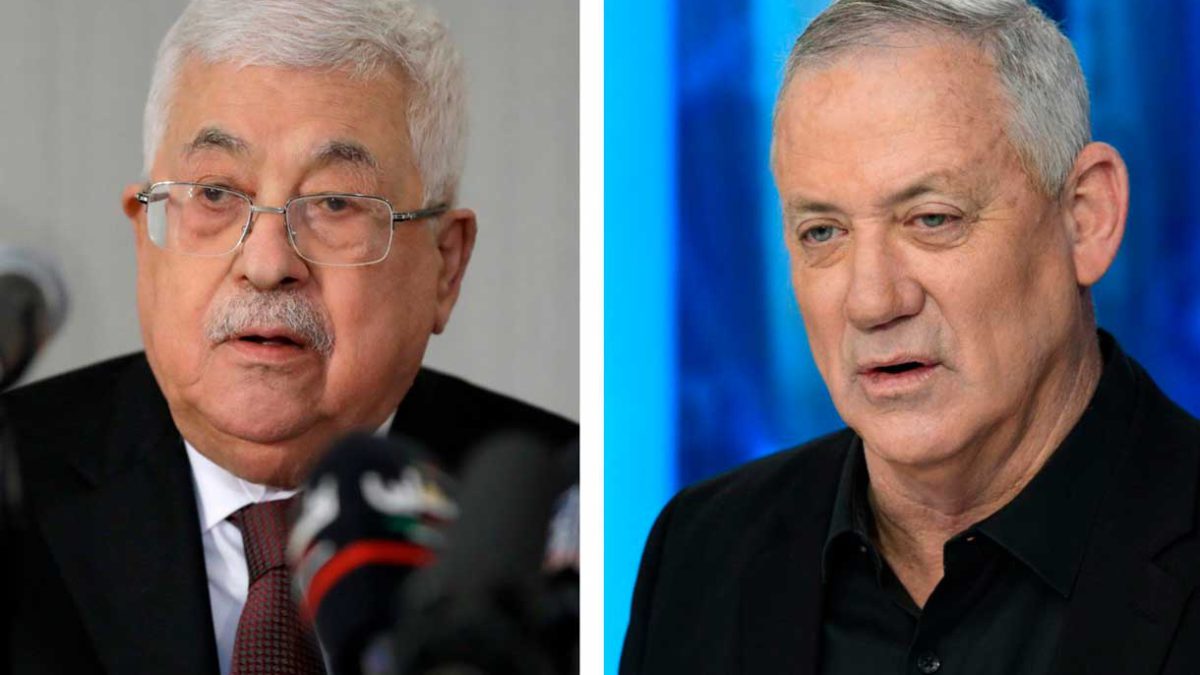 En la primera reunión de alto nivel en una década: Gantz mantiene conversaciones con Abbas en Ramala