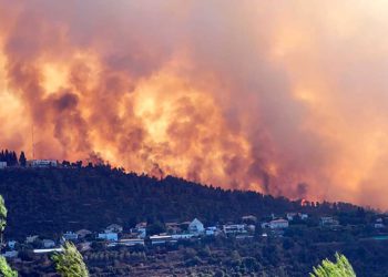 Gran incendio forestal obliga a evacuar seis comunidades de Jerusalén