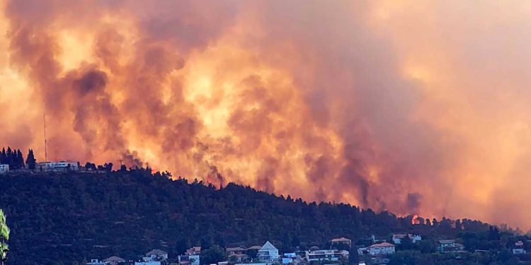 Gran incendio forestal obliga a evacuar seis comunidades de Jerusalén