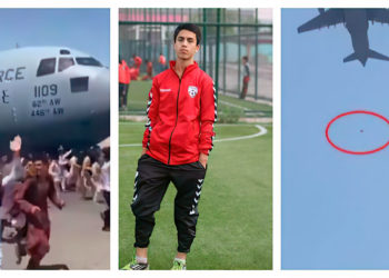 Estrella del fútbol afgano cae desde avión estadounidense cuando intentaba escapar