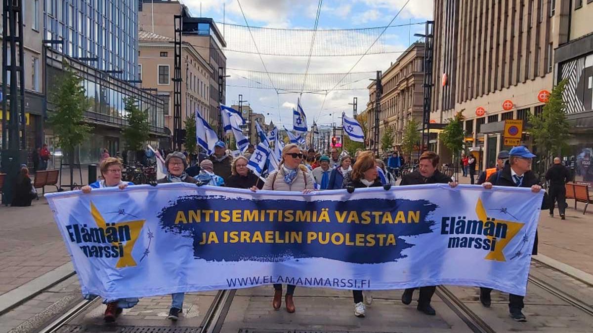 Finlandia se manifiesta contra el antisemitismo en una marcha pro Israel