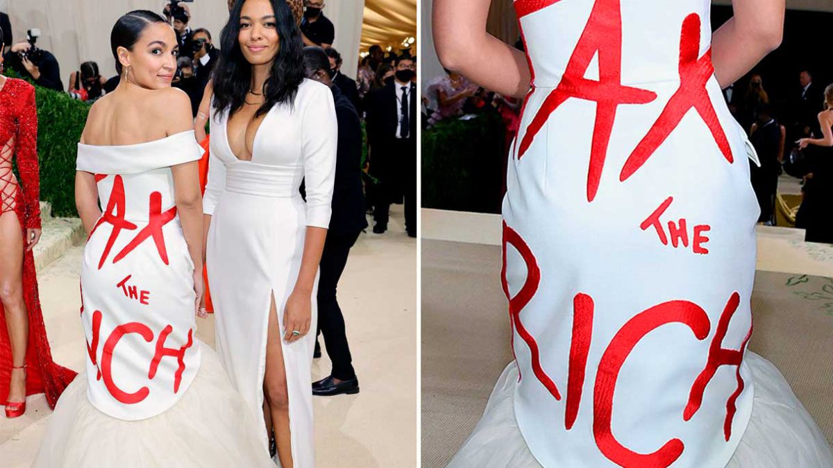 Diseñadora del vestido 'Tax the Rich' de AOC, Aurora James, tiene deudas en varios estados