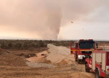 Gran incendio en la frontera entre Israel y Jordania pone en peligro un gasoducto