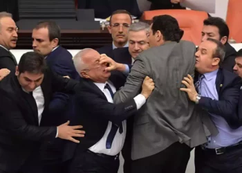 Estalla una pelea en el Parlamento turco