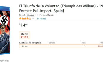 Amazon retira película de propaganda nazi "El triunfo de la voluntad"