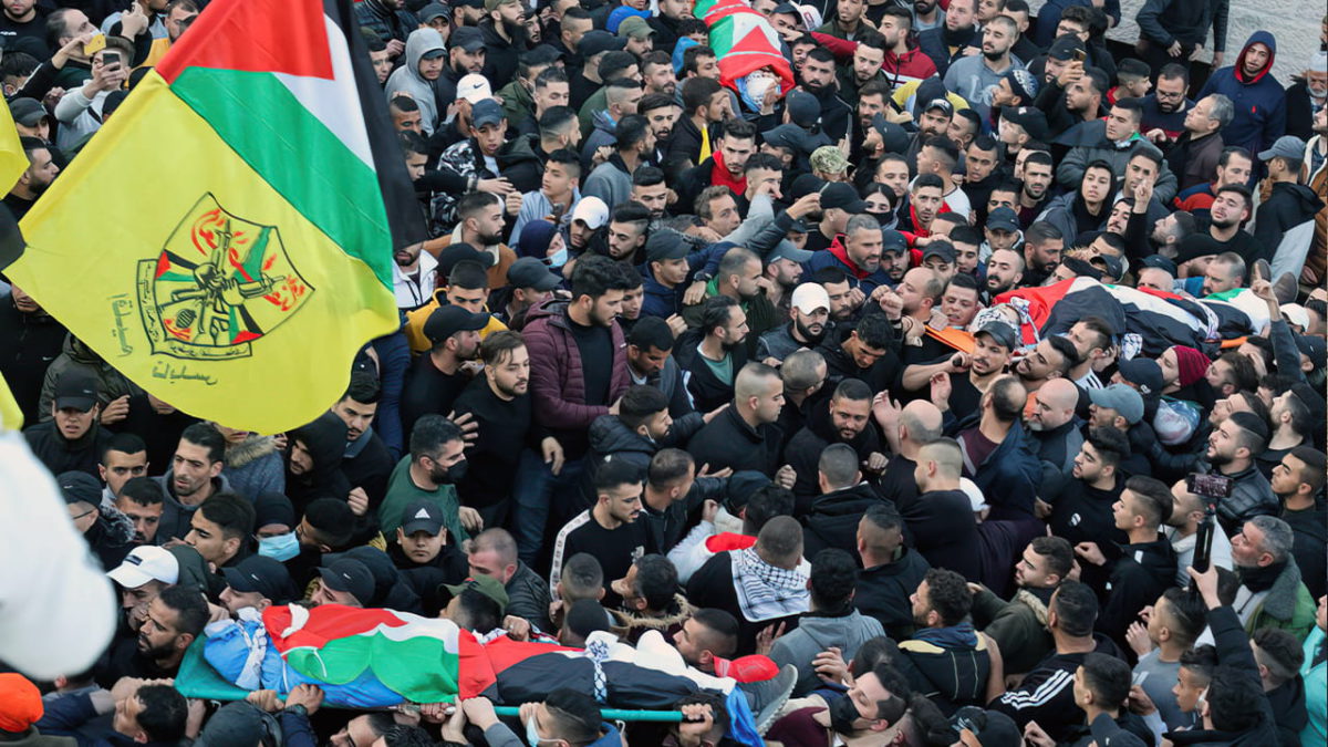 Miles asisten a funerales de los terroristas muertos por las fuerzas israelíes