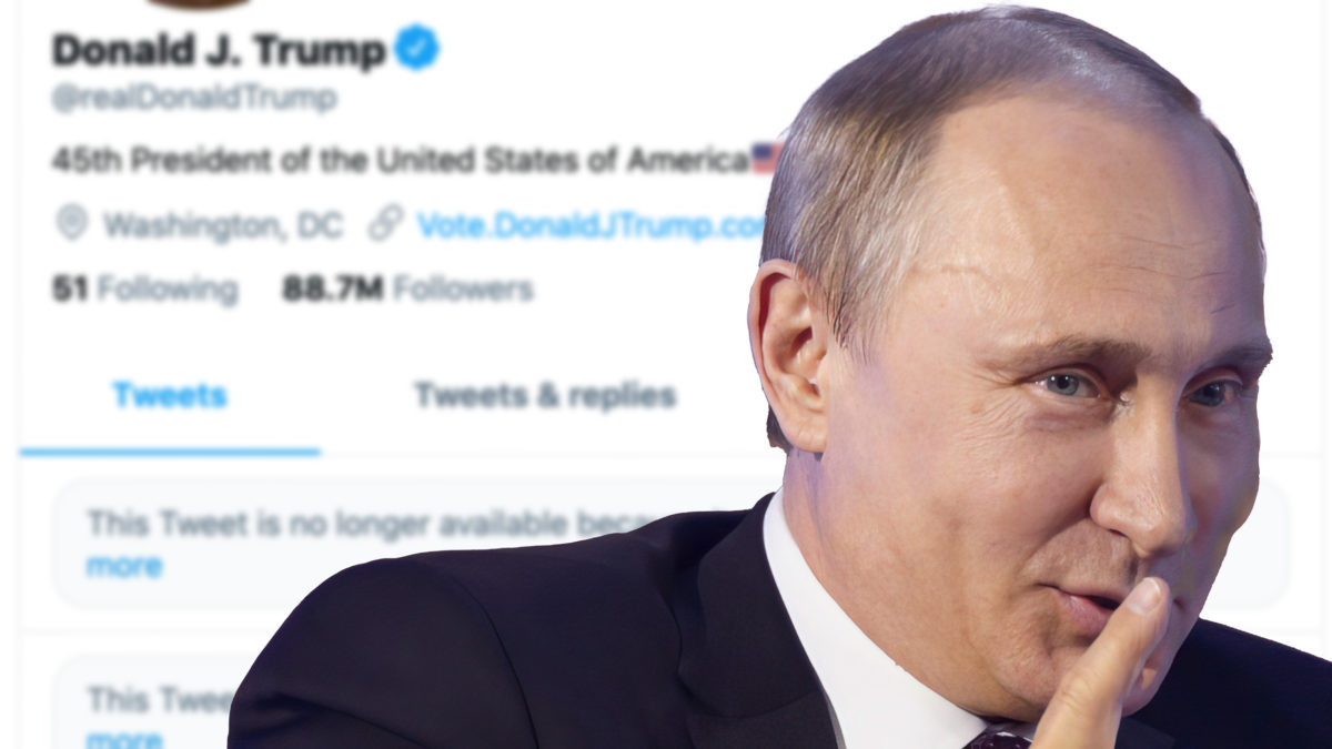 Tras prohibir a Trump que llamó a la paz: Twitter permite la cuenta de Putin